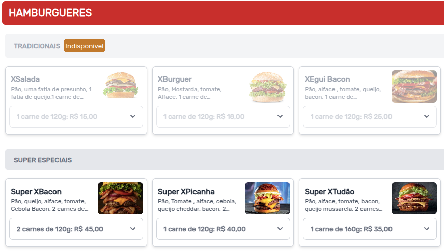 Controle de disponibilidade